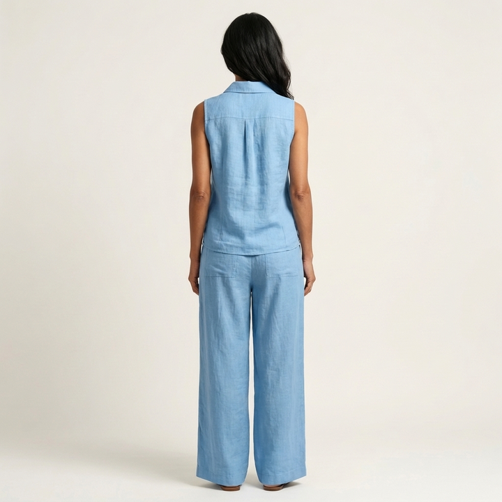 Solene | Wrap Top & Wide-Leg Trouser Set