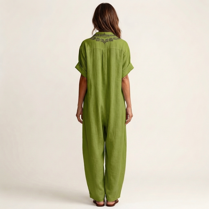 Margaux | Embroidered Maxi Dress with V-Neck