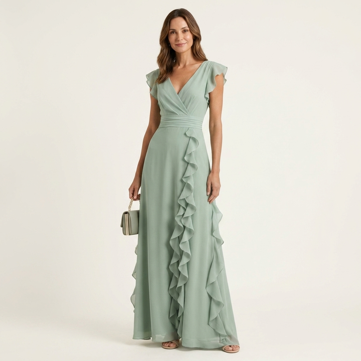 Eleonore | Maxi Wrap Dress with Butterfly Sleeves