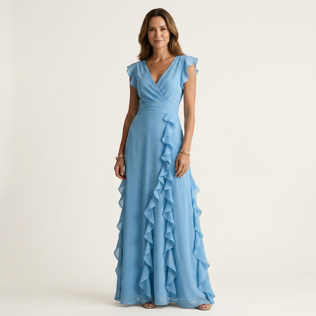 Eleonore | Maxi Wrap Dress with Butterfly Sleeves