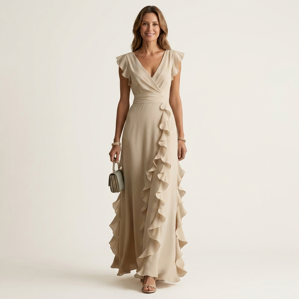 Eleonore | Maxi Wrap Dress with Butterfly Sleeves