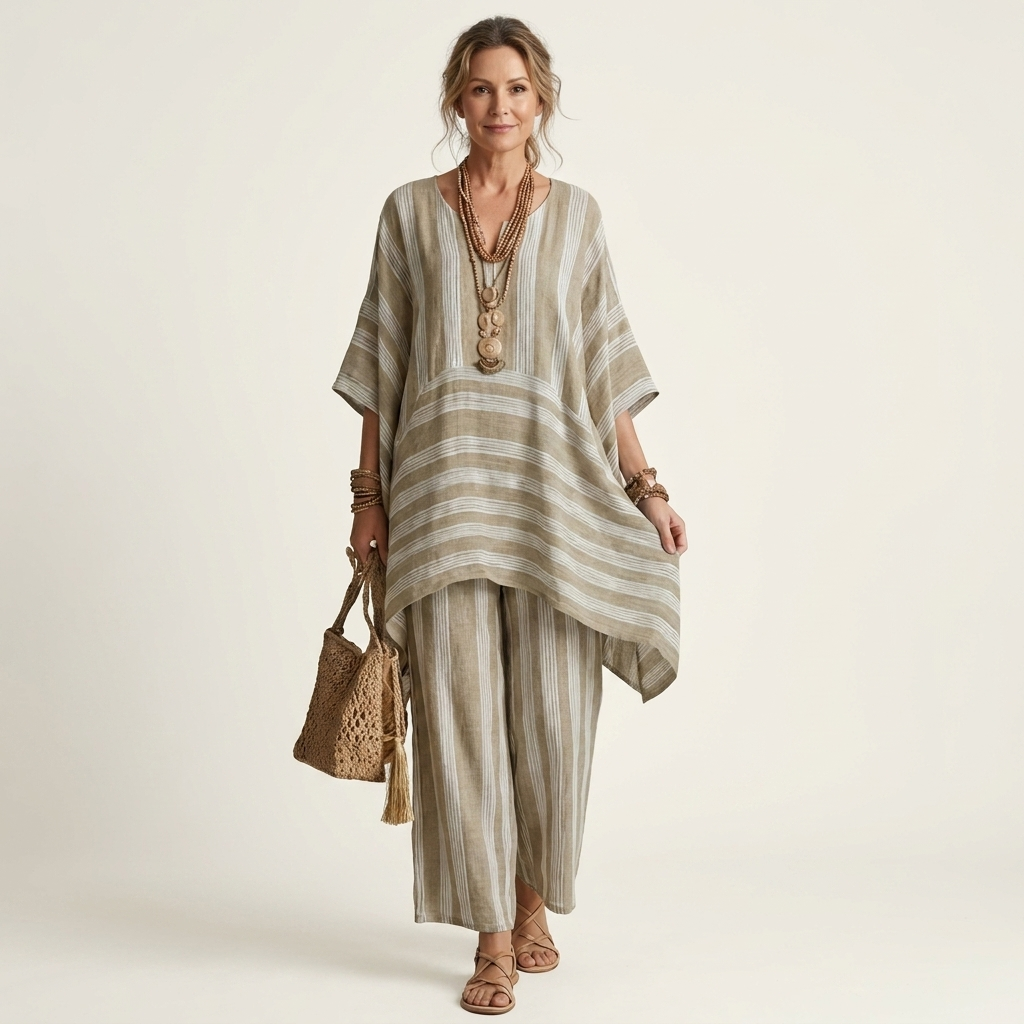 Kiara | Zweiteiliges gestreiftes Set