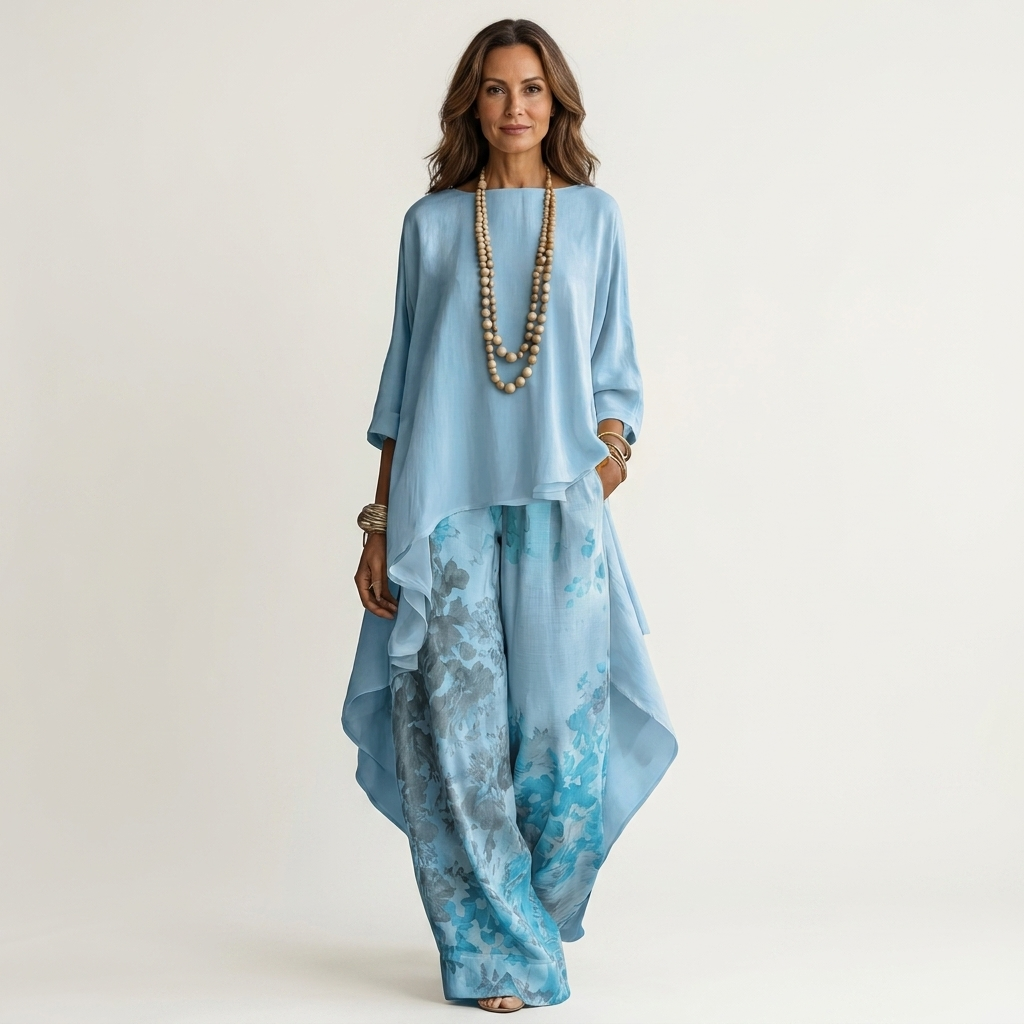 Carole | Two-Piece Asymmetric Tunic Set