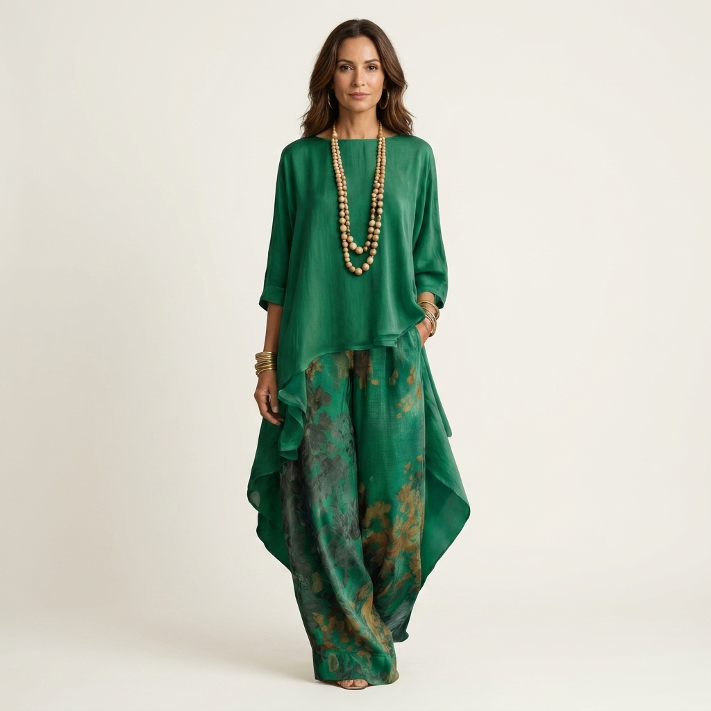 Carole | Two-Piece Asymmetric Tunic Set