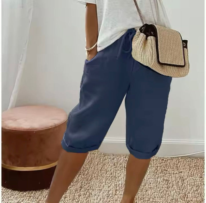 Patricia | Linen Capri Pants