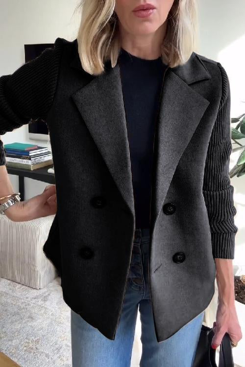 Sorelle™ | Elegant Knit Sleeve Blazer