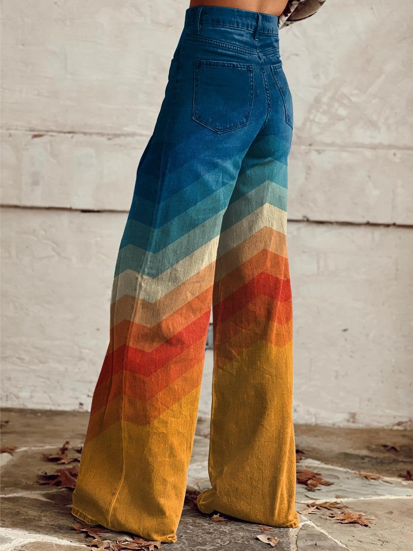 Léa - Retro zigzag smart trousers