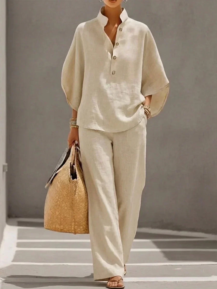 Noelle | Casual button-up two-piece set