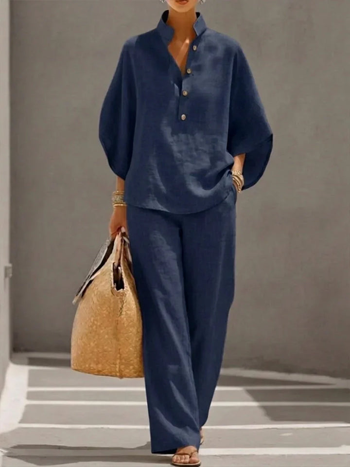 Noelle | Casual button-up two-piece set