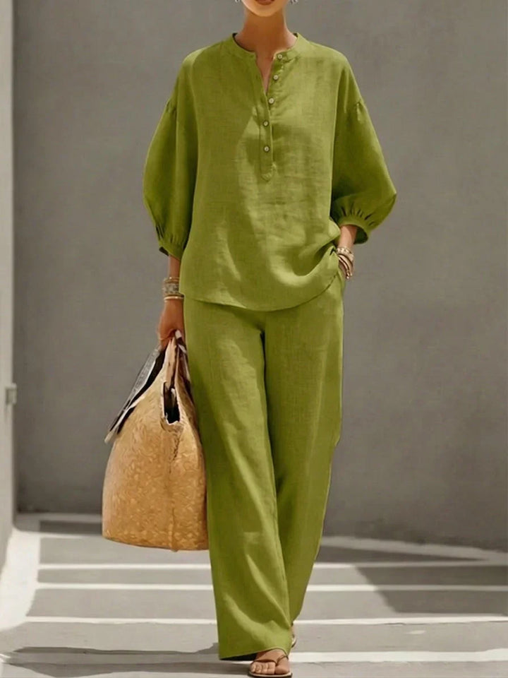 Camille | A relaxed two-piece shirt set