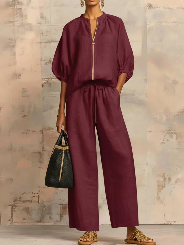 Amélie | Effortless zip-up two-piece set