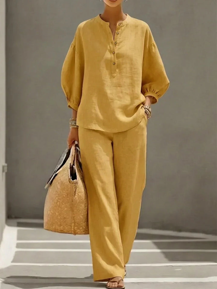 Camille | A relaxed two-piece shirt set