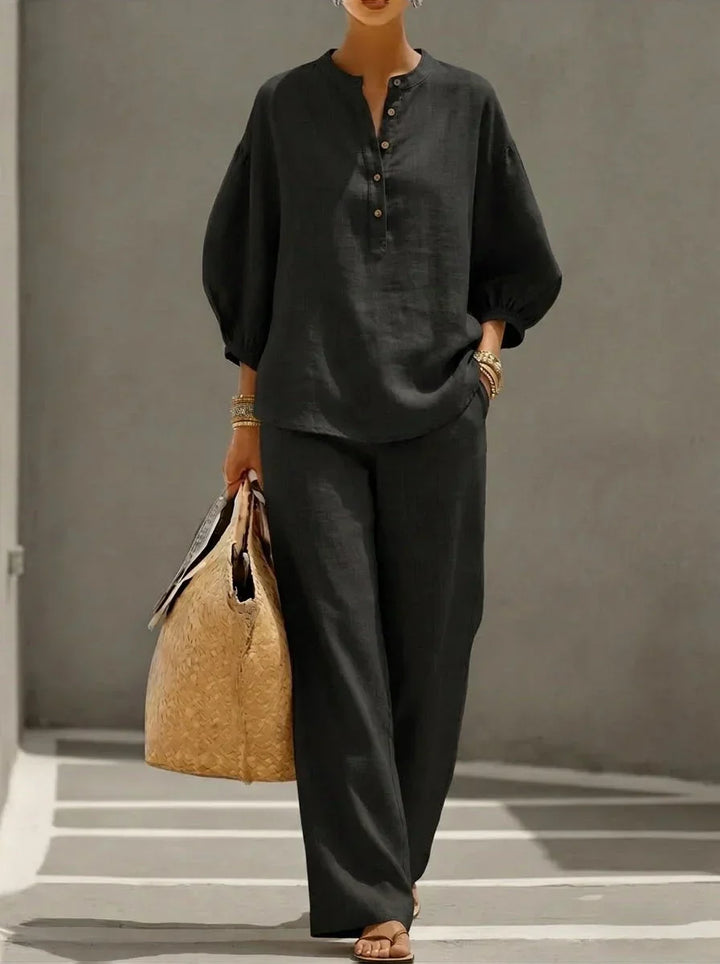 Camille | A relaxed two-piece shirt set
