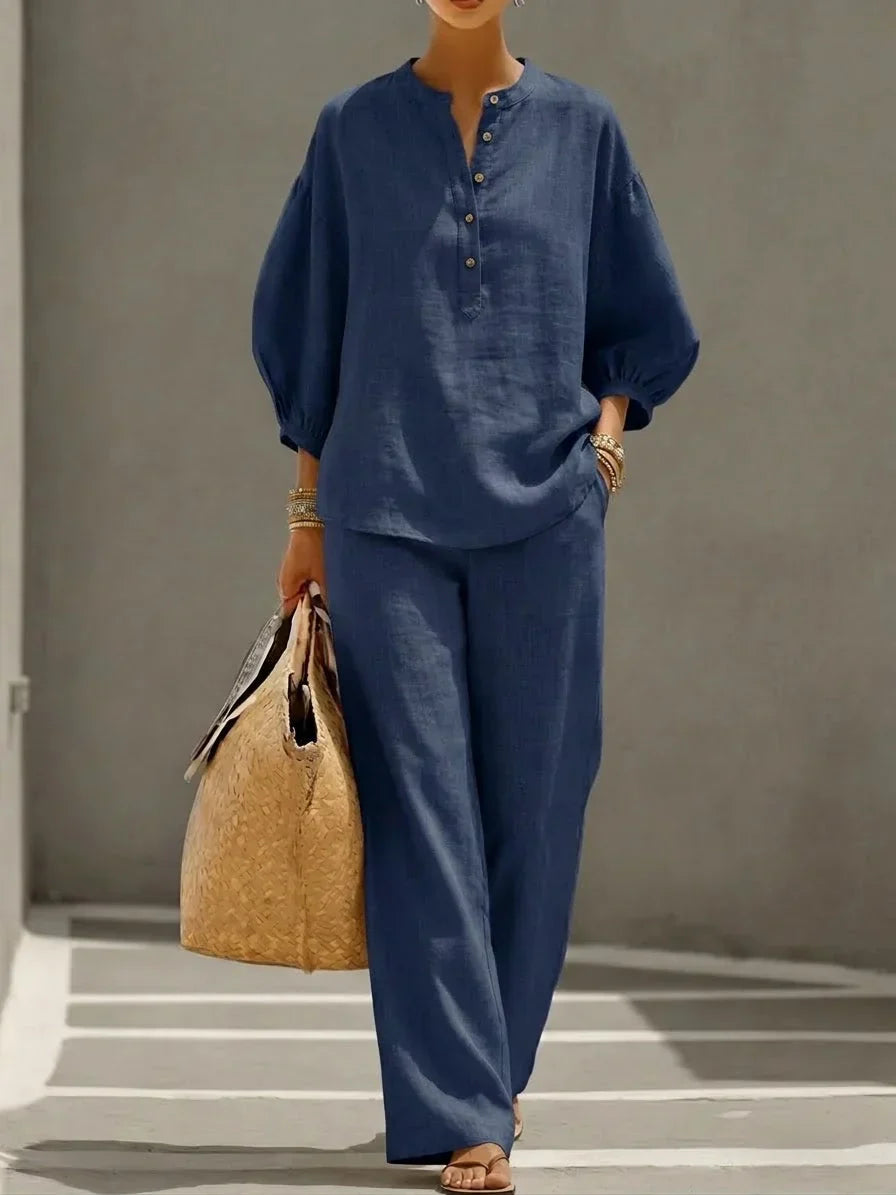 Camille | A relaxed two-piece shirt set