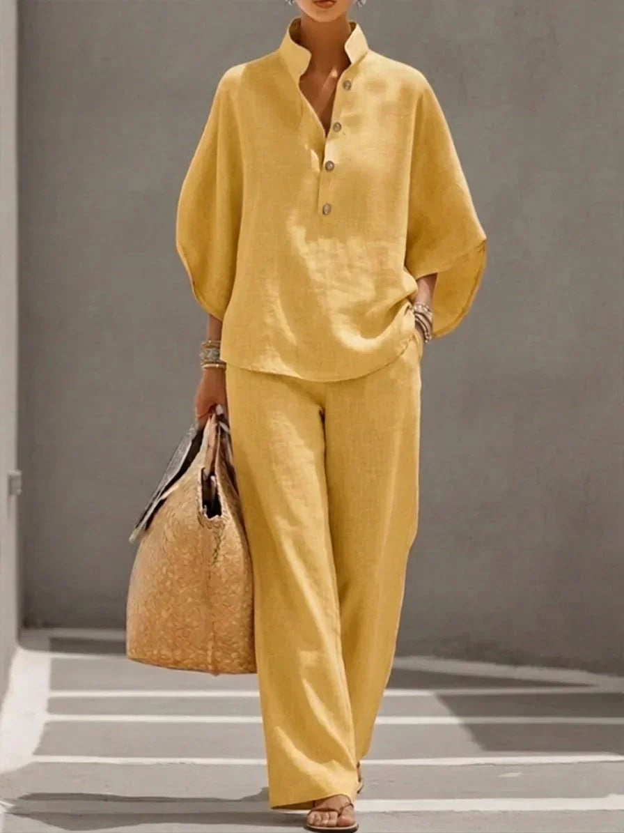 Noelle | Casual button-up two-piece set