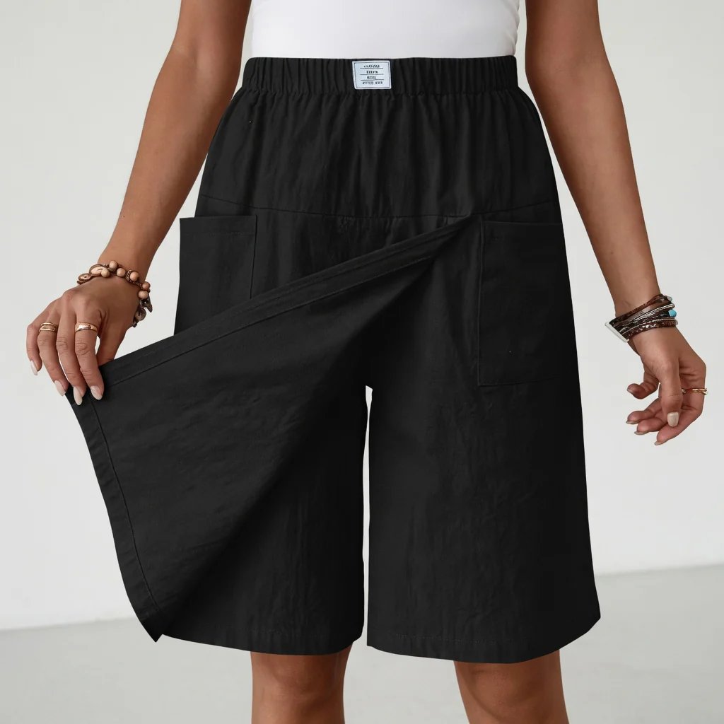 Rosalie™ | Elasticated Waist Skort with Spacious Pockets