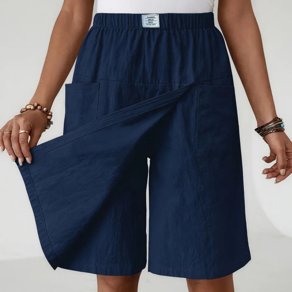 Rosalie™ | Elasticated Waist Skort with Spacious Pockets