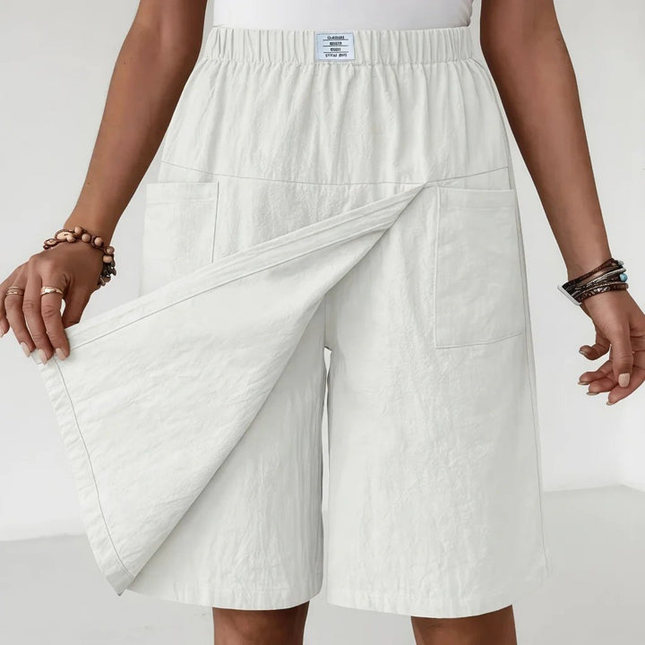 Rosalie™ | Elasticated Waist Skort with Spacious Pockets