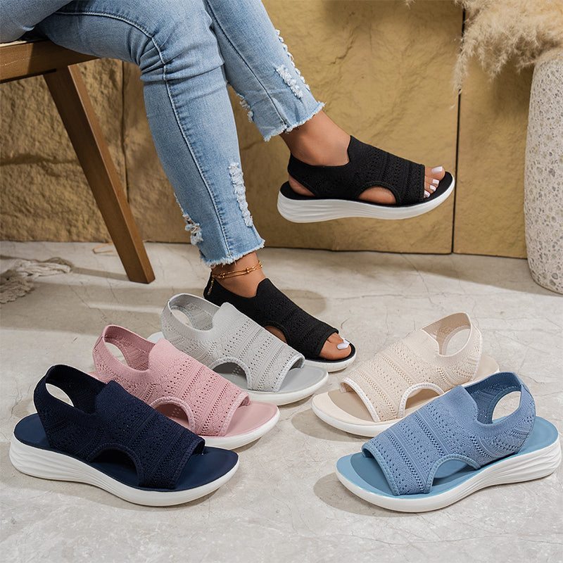 Zina | Women’s breathable knitted platform sandals