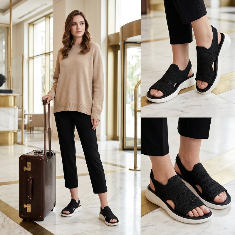 Zina | Women’s breathable knitted platform sandals