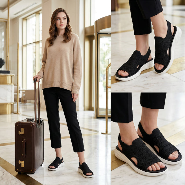 Zina | Women’s breathable knitted platform sandals