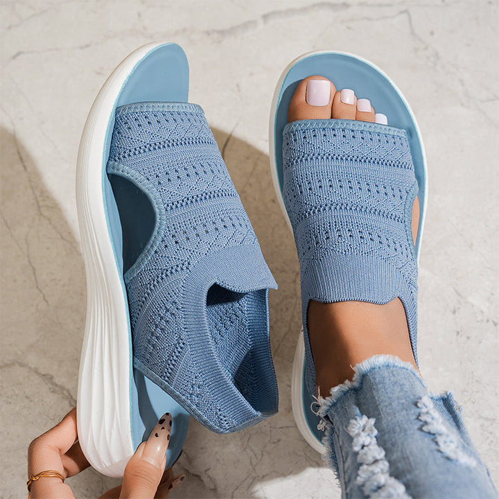 Zina | Women’s breathable knitted platform sandals