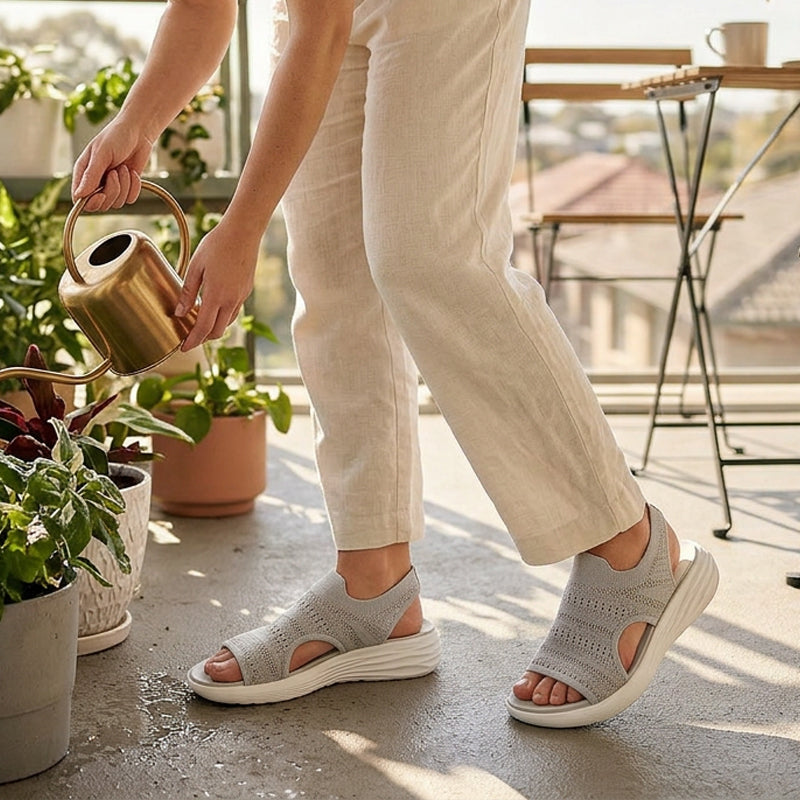 Zina | Women’s breathable knitted platform sandals