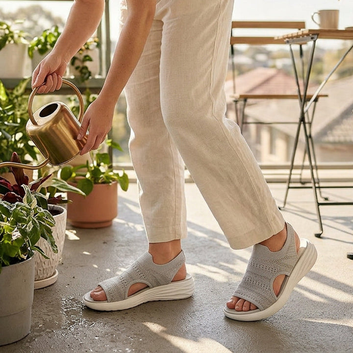 Zina | Women’s breathable knitted platform sandals