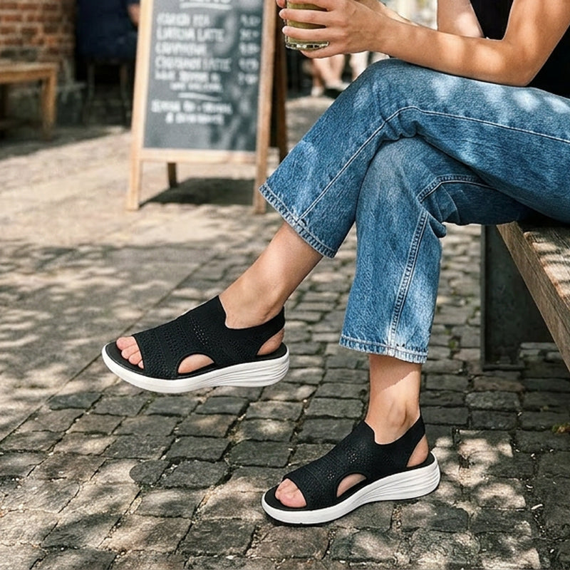 Zina | Women’s breathable knitted platform sandals